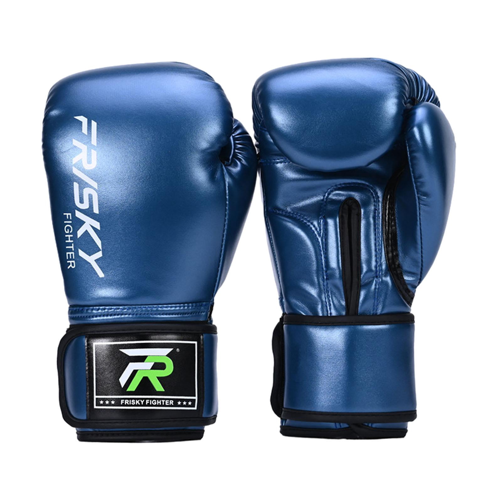 funtasica Boxing Gloves Boxing Equipment Kickboxing Gloves Punching Gloves Sparring Gloves for Sparring Karate Sanda, Workout Taekwondo blue 12OZ