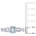 thumbnail image 3 of Everly Women's Aquamarine 10K White Gold Engagement Ring, 3 of 8