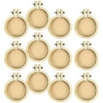 thumbnail image 4 of Shisuyan 12Pcs Mini Crossing Stitch Hoops Mini Ring Embroidery Circles DIY Pendant Crafts, 4 of 8