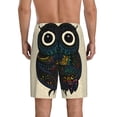 thumbnail image 3 of Easygdp Owl with Mandala Men's Short Pajama Pants, Sleep Shorts, Household Pants, Casual Pants with Pockets - Large, 3 of 9