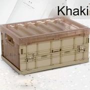 Foldable Plastic Storage Container Basket With Lid, Thickened Student Organizer Box, Simple Plastic Box, Storage Boxes Used for Wardrobe/Clothing/Books