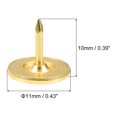 thumbnail image 2 of Uxcell 30Pack 11mmx10mm Flat Head Decorative Upholstery Tacks Furniture Nails, Gold, 2 of 6
