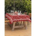 thumbnail image 2 of Outdoor Tablecloth with Umbrella Hole and Zipper, Valentine's Day Rectangle Table Cloth 54x80 Inch Waterproof Tablecloth, Red Love Vintage Country Abstract Art Picnic Table Cover for Patio Camping, 2 of 7