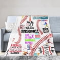 thumbnail image 3 of Baseball Blanket - Baseball Blankets Baseball Gifts for Boys Kids Adult Plush Blanket for Couch Bed Sofa Home Decor 40"X50", 3 of 6