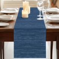 thumbnail image 3 of Navy Blue Table Runner, Contemporary Minimalist Pure Color Linen Texture Washable Cotton Linen Table Runners 90 Inches Long, Dresser Scarf Runner for Dining/Coffee/Kitchen/Hallway Tables 13''x90'', 3 of 9