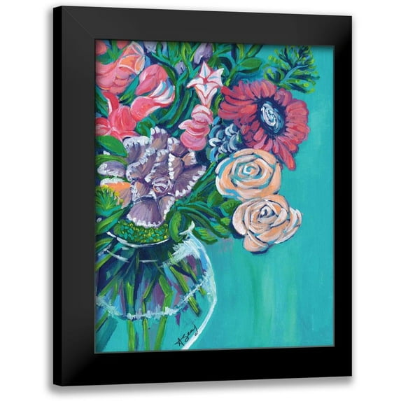 Seay, Anne 12x14 Black Modern Framed Museum Art Print Titled - Flower Vase