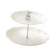 thumbnail image 5 of Soporte para postres y cupcakes de 2 niveles, multifuncional, para aperitivos y frutas, ideal para servir repostería. Oso blanco con plata, 5 of 8