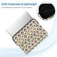 thumbnail image 2 of FORMRS 13-13.3 inch Laptop Sleeve Case Soft Carrying Quilted Computer Bag Cover, Beige Floral Pattern, 2 of 7