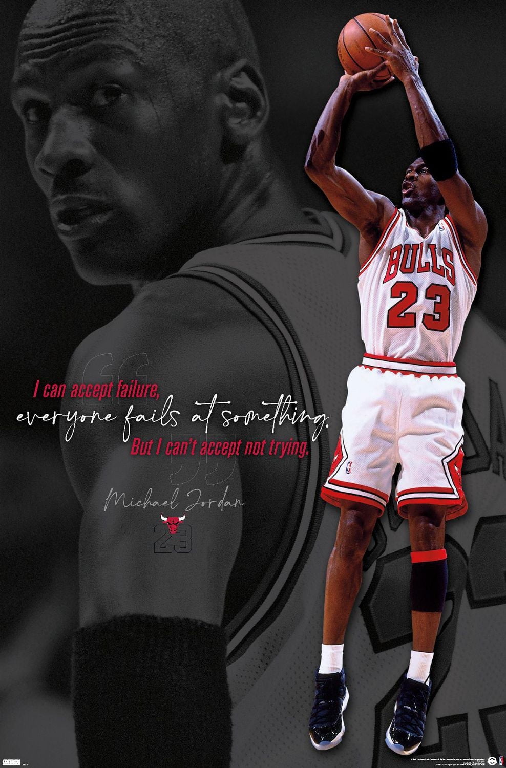 Michael Jordan - Can't Accept Not Trying Wall Poster, 22.375" x 34"