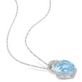 thumbnail image 3 of Everly Women's 7CT TGW Blue Topaz 14k White Gold Pendant, 3 of 7
