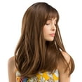 thumbnail image 3 of Women Gradient Mature Natural Beautiful Wigs with Bangs Natural Wave Long Curly Heat Resistant LLD-LC167, 3 of 9