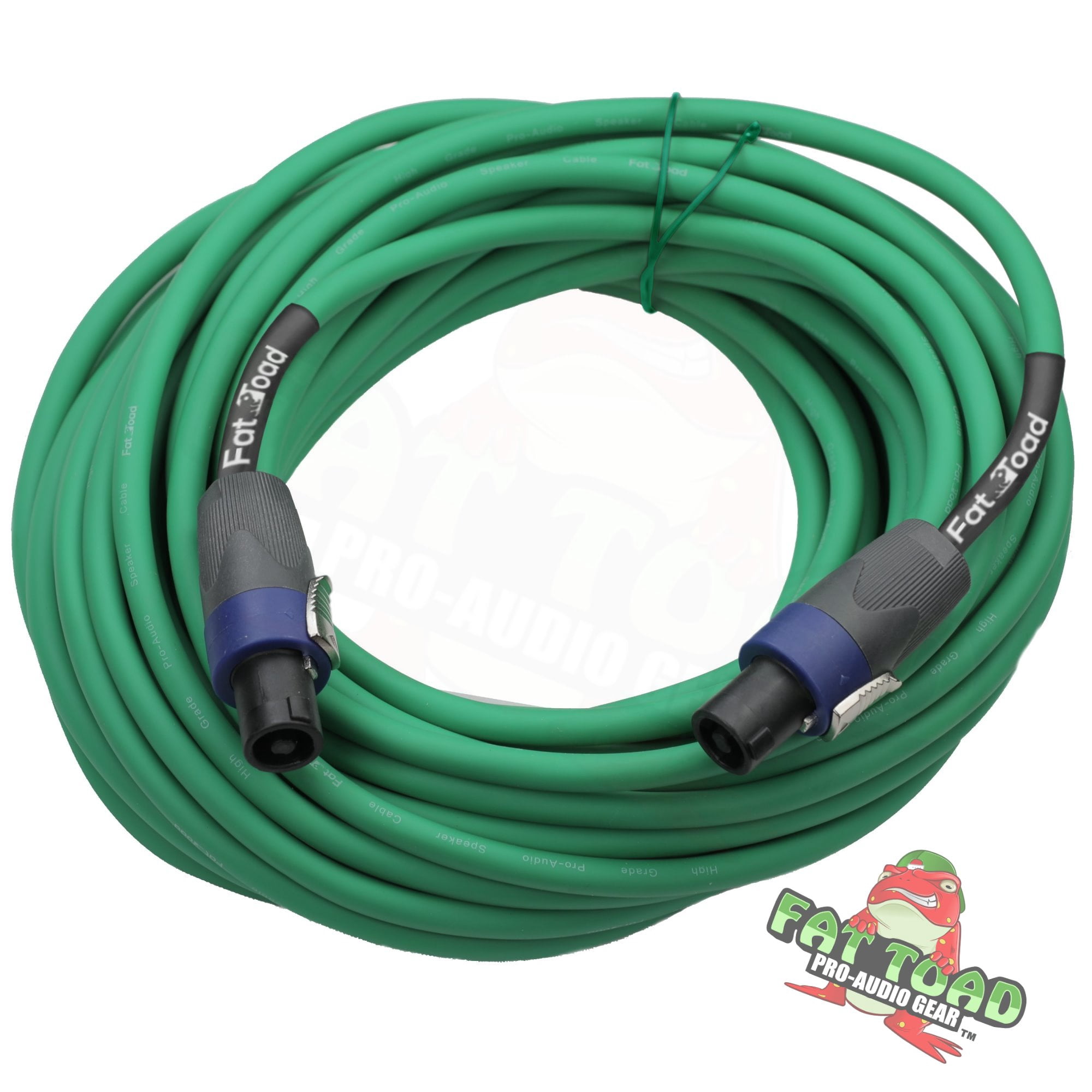 Speakon Cable Speaker Cords 50 FT - Fat Toad 12 AWG DJ Wires Studio Audio Stage