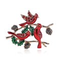 thumbnail image 3 of Broche navideño esmaltado con forma de pájaro, 3 of 4