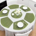 thumbnail image 4 of Set de Sets de Table Ronds Set de 7 Sets de Table avec Centre de Table Tapis Rond Résistant à la Chaleur Essuyer Propre (7, Vert), 4 of 5