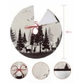 thumbnail image 7 of Black Forest Christmas Tree Skirt 36 Inches Large Christmas Skirt Tree, Pastoral Deer Animals Silhouette Rustic Tree Skirt Christmas Decorations for Fireplace Party Holidays Indoor Outdoor, 7 of 7