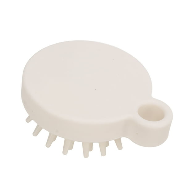 Masajeador Del Cuero Cabelludo, Desenreda El Cepillo Ergonómico Del Cuero Cabelludo Del Cuidado Del Cuero Cabelludo De Silicona Blanca Para Eliminar La Caspa