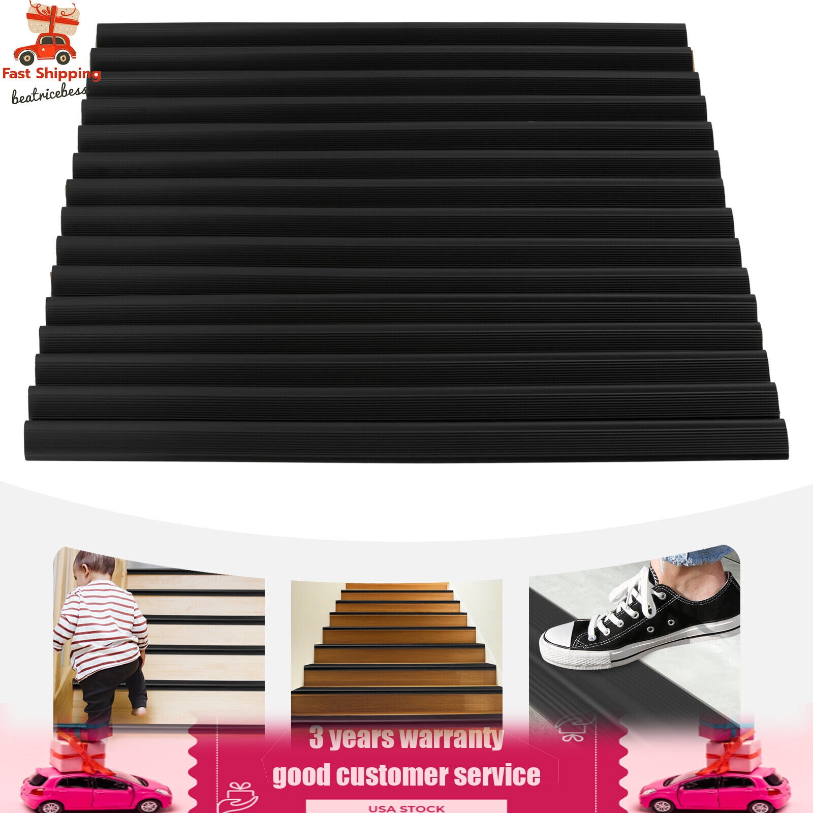 DENEST Stair Edge Protector - Anti-Slip Corner Guards, Waterproof, 15 Pcs Set