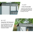 thumbnail image 4 of SYNGAR 5' x 3' Outdoor Metal Storage Shed, Garden Shed for Tools, Trash Can, Storage Shed with Single Lockable Door, for Backyard, Patio, Lawn, D6644, 4 of 11