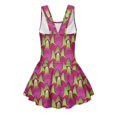 thumbnail image 5 of Tutolipy Dragon Fruit Pattern Design Cross Shoulder Strap Design Bathing Suit, Wide Strap Comes with Lining Sleeveless Bathing Suit for Beach Swimming Pool Size 6-7 Years, 5 of 8