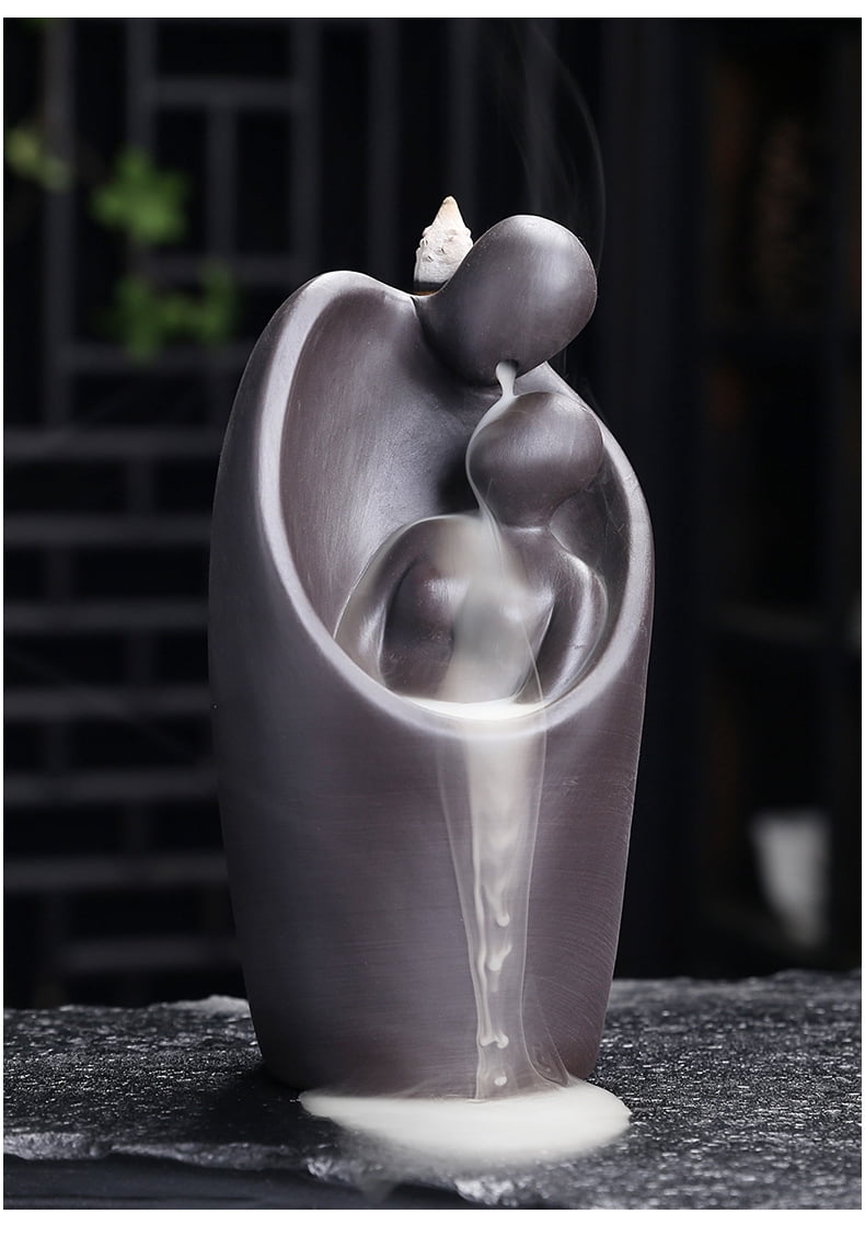 Abstract Couple Backflow Incense Burner Creative Tea Ceremony Home Teahouse Incense Holder Office Decoration Crafts