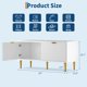 thumbnail image 4 of Banco zapatero moderno acanalado para entrada y pasillo – Armario compacto de madera con almacenamiento para calzado – Asiento cómodo – Diseño elegante para recibidor y entrada de casa – Color blanco, 4 of 7