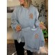 thumbnail image 2 of Sudadera navideña para mujer, holgada, con cuello redondo y manga larga, estilo informal, de gran tamaño, 2 of 5