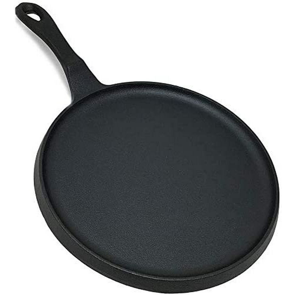 Crepe Pan Nonstick Kosher Seasoned Cast Iron Induction Compatible Flat