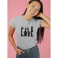 thumbnail image 2 of Love. Shaped T-Shirt Women -Smartprints Designs, Female Small, 2 of 4
