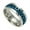 Blue, variant on Titanium Steel Spinner Ring: Unique Chain Design, Exotic Style Fashion Ring for Men and Women