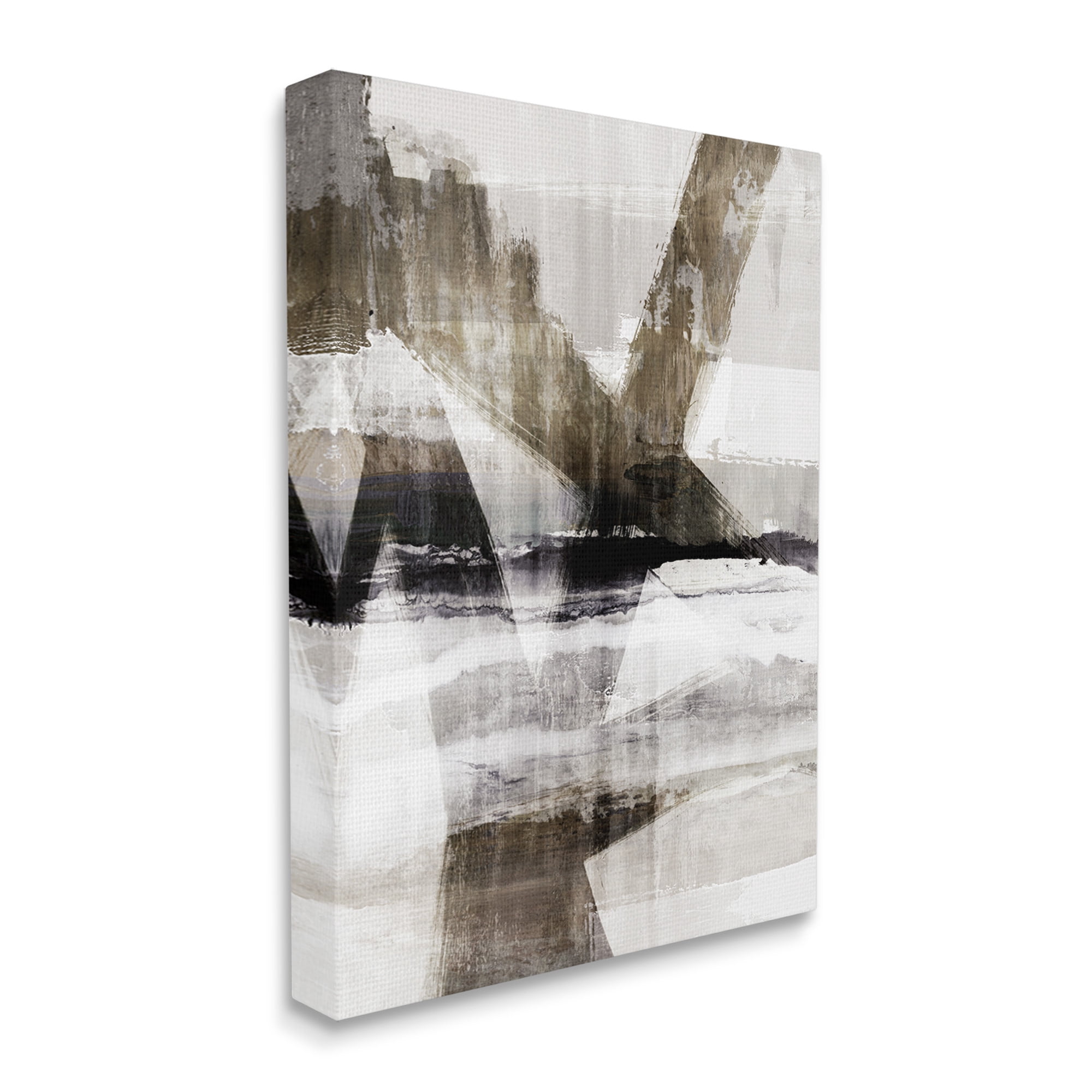 Stupell Industries Modern Layered Streaked Geometric Lines Graphic Art Gallery Wrapped Canvas Print Wall Art, Design by Nina Blue