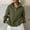*Army Green, variant on Womens Fleece Oversized Sweatshirts,Long Sleeve Half Snap Stand Collar Pullover Tops Black,Womens Plus XL