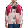 Zufioo Colorful Dog Cat Collage Design Fleece Comfortable Hoodie for