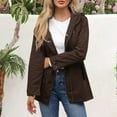 thumbnail image 2 of Breezora Oversized Casual Rain Jacket for Women with Drawstring Hood and Pockets Seasonal Water Resistant Coat L Size Coffee, 2 of 9