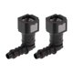 thumbnail image 1 of Conector rápido de línea de combustible de 15/64" para manguera ID para conector macho SAE de 1/4" hembra a barbado adaptador rápido de 90 grados accesorios de sellado de plástico negro gris 2 piezas, 1 of 6