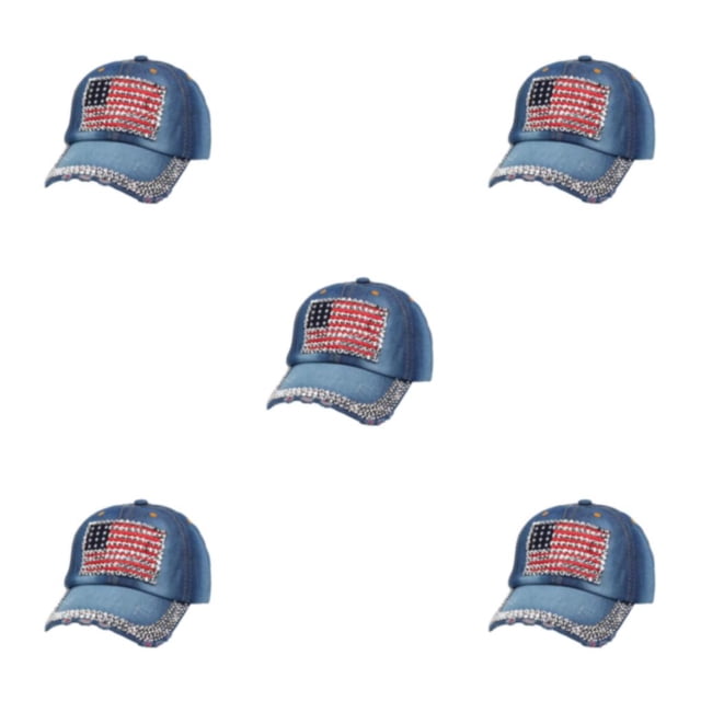 Decodeary Fashionable Baseball Cap Adjustable And Sun Defended Multi-colors Hat Denim 3 5Set