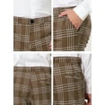 thumbnail image 6 of INSPIRE CHIC Men's Dress Plaid Pants Formal Printed Checked Trousers 30 Dark Brown, 6 of 7