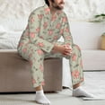 thumbnail image 7 of Daiia Pigs Exercising for Men's Long-Sleeved Pajama Set – Soft & Comfortable Sleepwear Button-Up Pajamas Cozy Lounge Wear-X-Large, 7 of 7