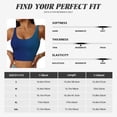 thumbnail image 5 of Gukieu teal blue Print Women's Sports Vest, Low-neck U-shaped Removable Pad Sports Bra for Yoga, Exercise, Dance-Medium, 5 of 8