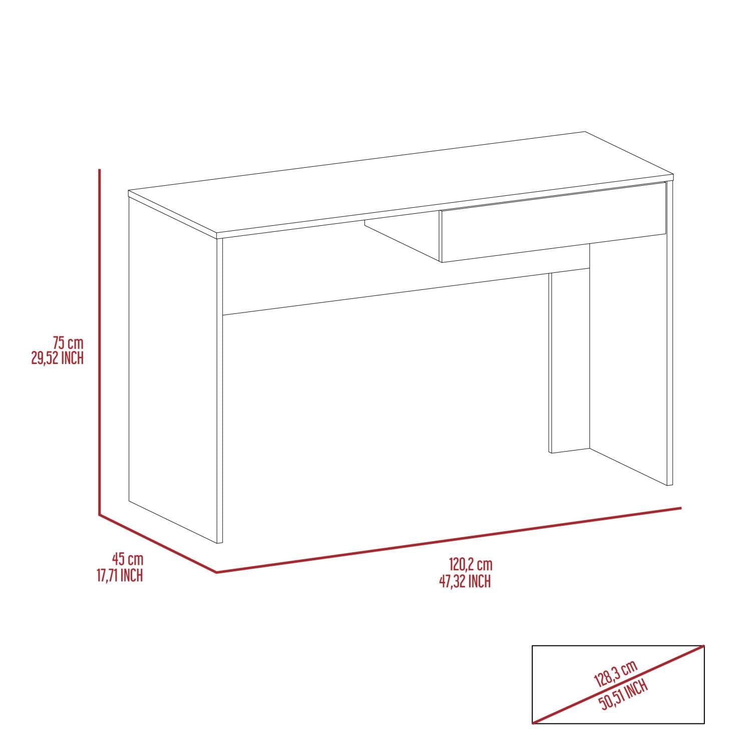 Tampa Writing Computer Desk, Two Drawers