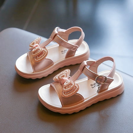 

Toddler Shoes Clearance Infant Kids Baby Girls Pearl Crystal Butterfly Single Princess Shoes Sandals Gold Sandals For Kids Size 12.5