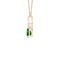 thumbnail image 2 of ANGARA Lab Grown Emerald Teardrop Pendant with Lab Diamond for Women in 14K Yellow Gold (Size-6x4mm) | May Birthstone, Birthday, Anniversary, Jewelry Gift for Women | Lab-Grown Emerald Necklace, 2 of 8