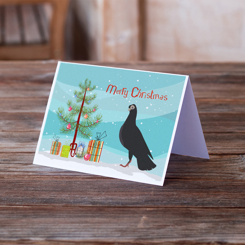 Budapest Highflyer Pigeon Christmas Greeting Cards and Envelopes Pack of 8