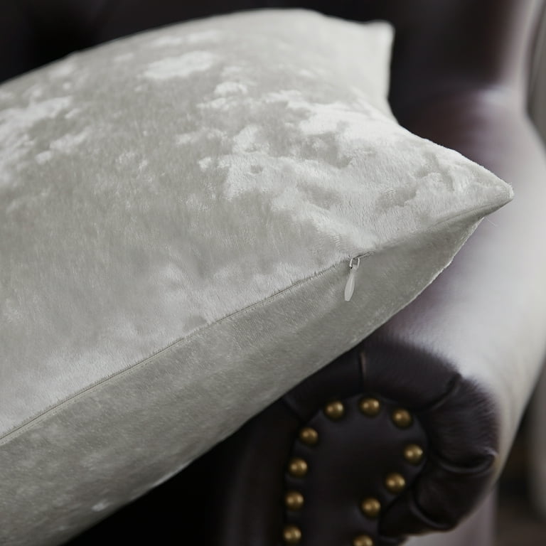 Silver crushed velvet pillow cases shop