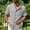 Gray, variant on Men's Solid Linen Blend Short Sleeve Button-Down Shirt with Multi-Pockets, Ideal for Summer Vacations Gray XXL