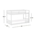 thumbnail image 4 of HH2 Home Essentials Campbell Wood Twin Over Twin Floor Bunk Bed, White, 4 of 13