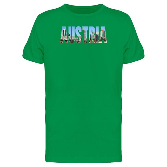 Austria Country Name With Photo Tee Men's -Image by Shutterstock