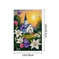 thumbnail image 4 of JOOCAR Linen Garden Flag with Church and Butterflies for Spring Summer Home Outdoor Garden Yard Door Decor 12x18 inch, 4 of 5