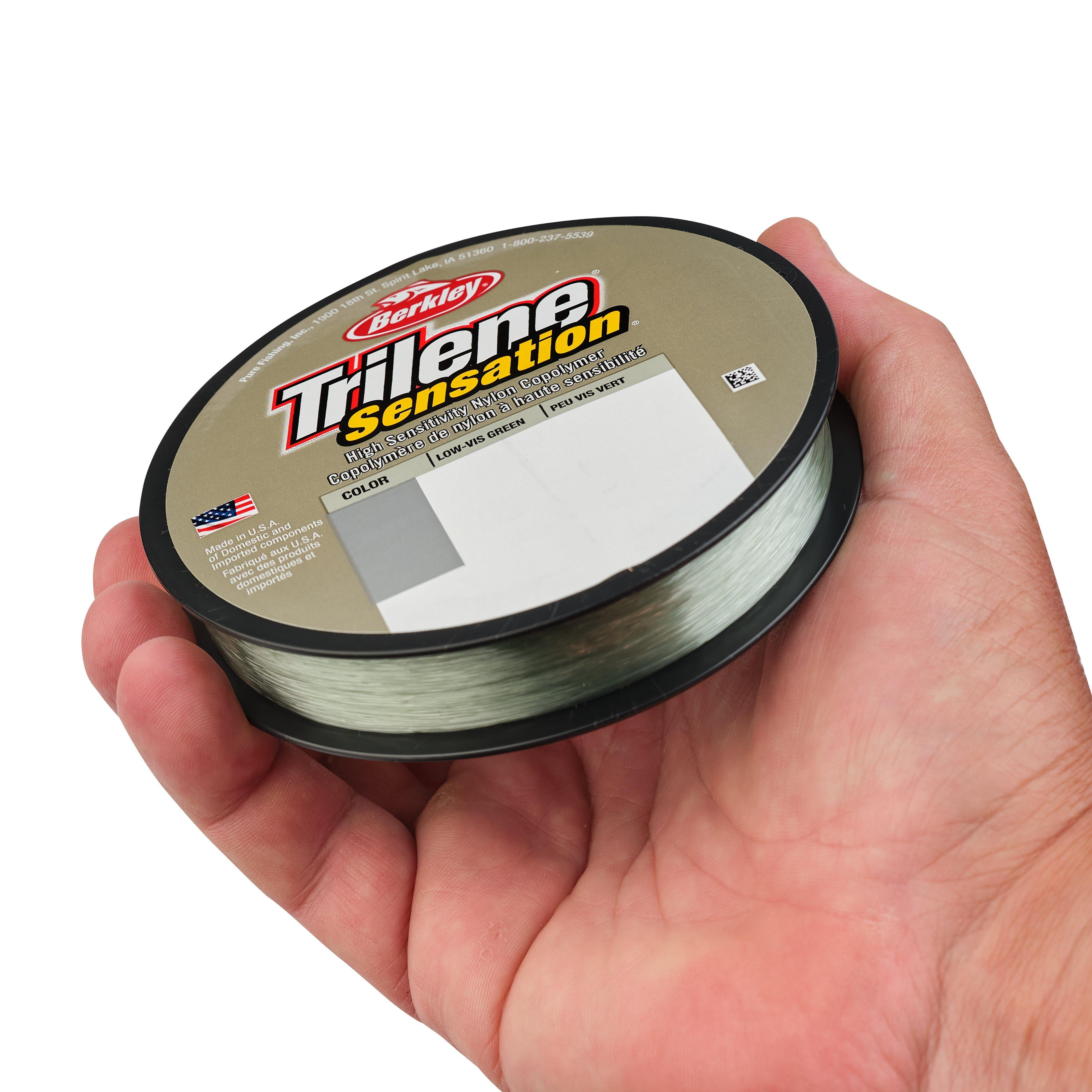 Berkley Trilene® Sensation® Monofilament Fishing Line, Low-Vis Green, 6 lb Test Strength, 330 yd