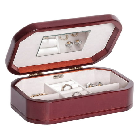 Mele Designs Morgan Wooden Jewelry Box, Cherry Finish