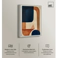 thumbnail image 2 of Blue With Cream Canvas Midcentury Abstract Wall Art by Art Remedy, Silver Frame, 30" x 45", 2 of 7